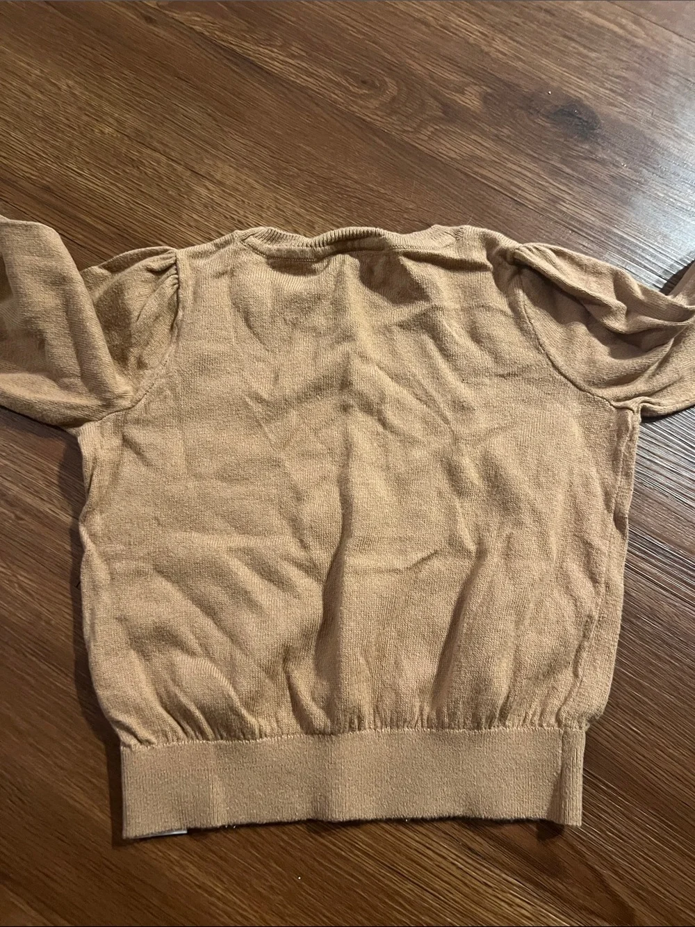GAP Tan Crewneck Sweater with Cream Character Graphic